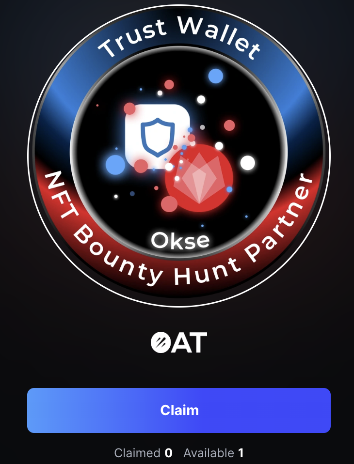 68 Hướng dẫn Claim NFT Okse x Trust Wallet Bounty Hunt VF Ventures